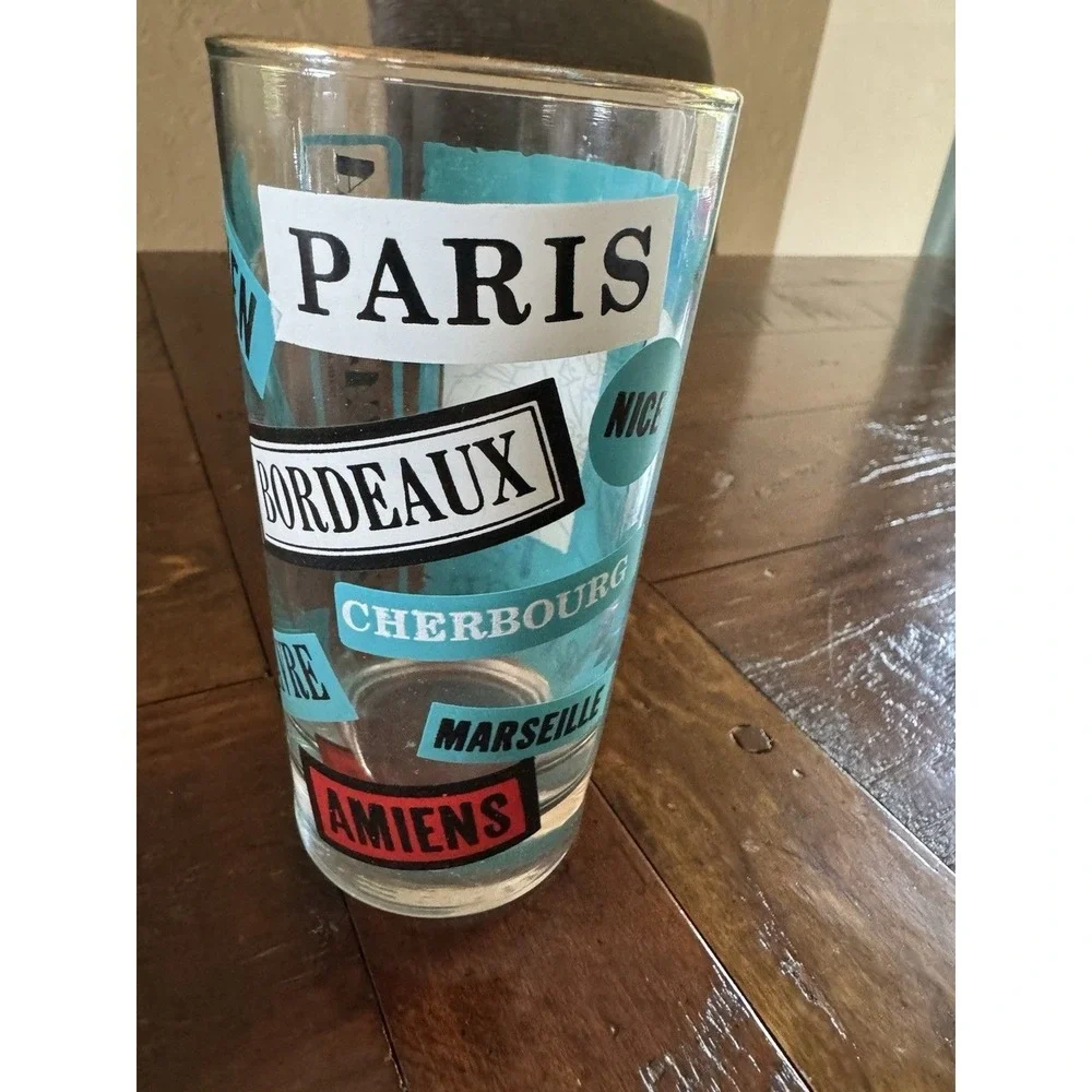 Libbey Coca-Cola Around the World‎ Glasses 12oz VTG 60s Italy France German UK